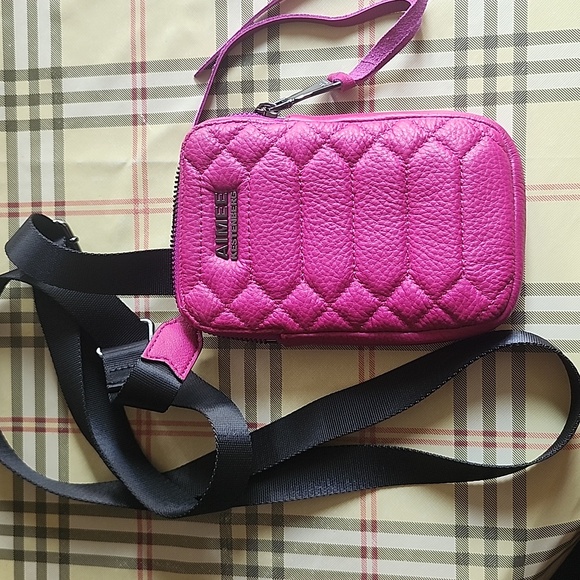 Aimee Kestenberg Pink Quilted Mini Crossbody Bag - Picture 1 of 7
